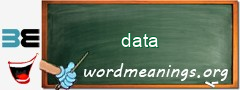 WordMeaning blackboard for data